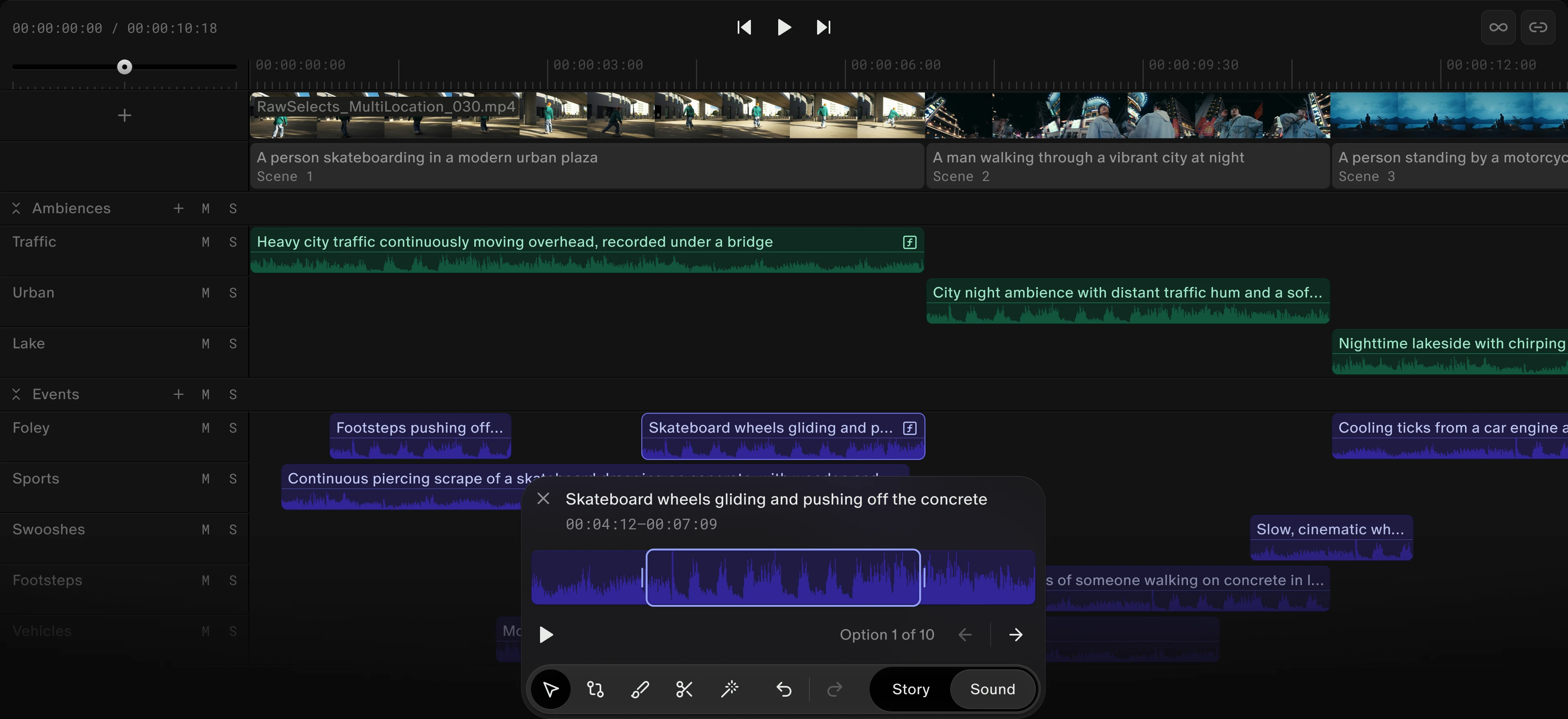 Sound mode product view